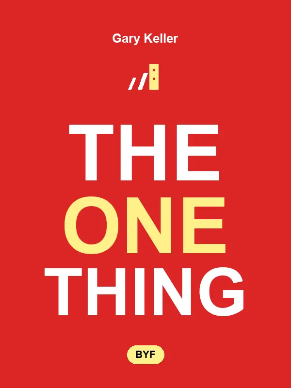 The One Thing 3D Cover